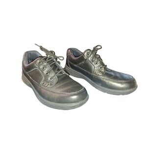 Men's Nunn Bush, Cam Moc Toe Oxford 84694-007 Black Leather Size 8 Wide